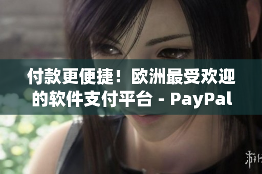 付款更便捷！欧洲最受欢迎的软件支付平台 - PayPal