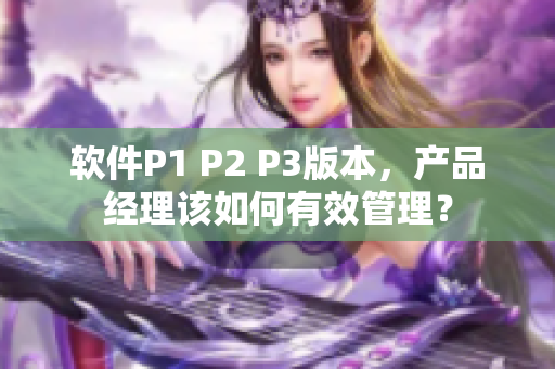 软件P1 P2 P3版本，产品经理该如何有效管理？