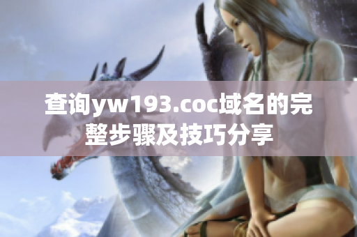 查询yw193.coc域名的完整步骤及技巧分享