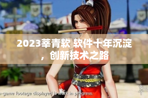 2023莘青软 软件十年沉淀，创新技术之路