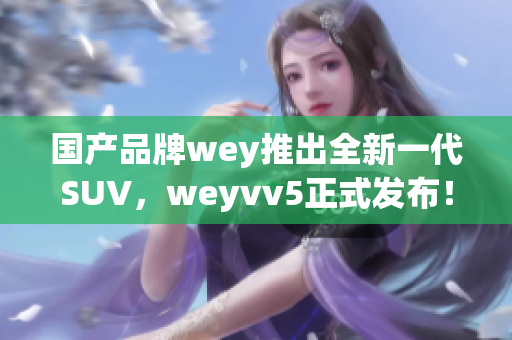 国产品牌wey推出全新一代SUV，weyvv5正式发布！