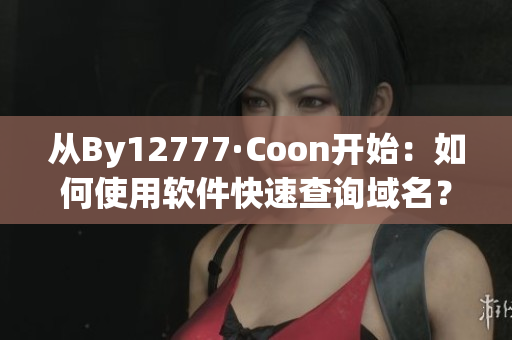 从By12777·Coon开始：如何使用软件快速查询域名？