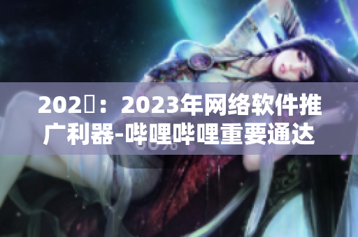 202畓：2023年网络软件推广利器-哔哩哔哩重要通达