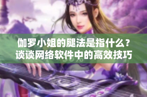 伽罗小姐的腿法是指什么？谈谈网络软件中的高效技巧