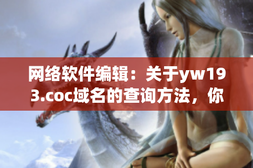 网络软件编辑：关于yw193.coc域名的查询方法，你需要知道的是什么？