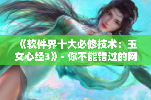 《软件界十大必修技术：玉女心经3》- 你不能错过的网络软件开发指南