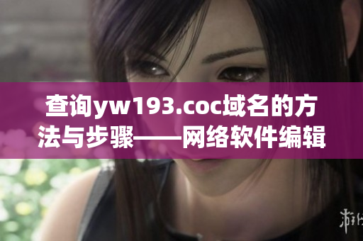 查询yw193.coc域名的方法与步骤——网络软件编辑指南