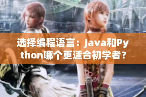 选择编程语言：Java和Python哪个更适合初学者？