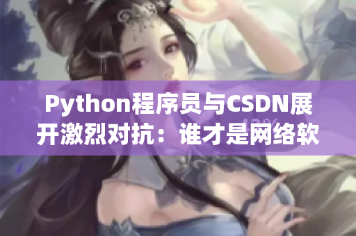 Python程序员与CSDN展开激烈对抗：谁才是网络软件开发的王者？