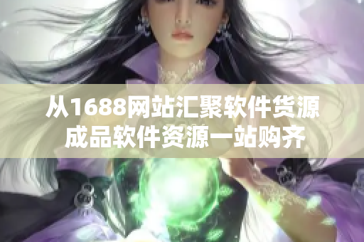 从1688网站汇聚软件货源 成品软件资源一站购齐