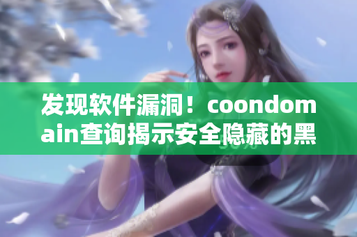 发现软件漏洞！coondomain查询揭示安全隐藏的黑客