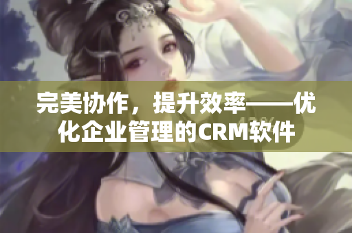 完美协作，提升效率——优化企业管理的CRM软件