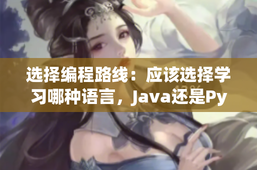 选择编程路线：应该选择学习哪种语言，Java还是Python？