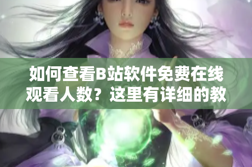 如何查看B站软件免费在线观看人数？这里有详细的教程！