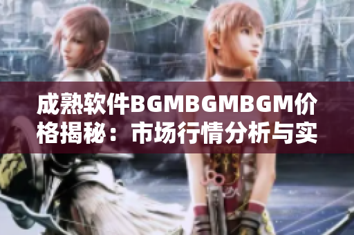 成熟软件BGMBGMBGM价格揭秘：市场行情分析与实际应用测试涵盖全面