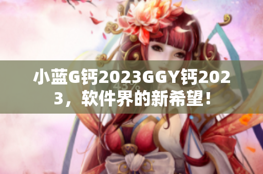 小蓝G钙2023GGY钙2023，软件界的新希望！