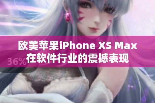 欧美苹果iPhone XS Max在软件行业的震撼表现