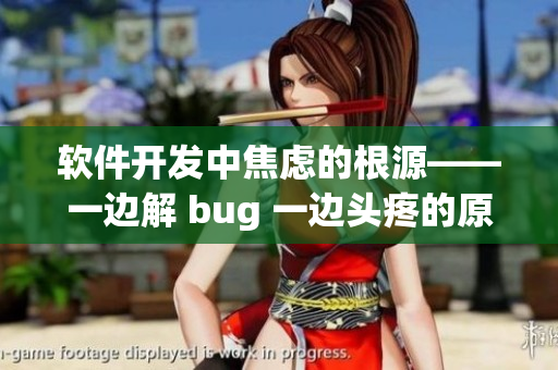 软件开发中焦虑的根源——一边解 bug 一边头疼的原因分析