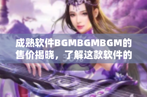 成熟软件BGMBGMBGM的售价揭晓，了解这款软件的新价格吗