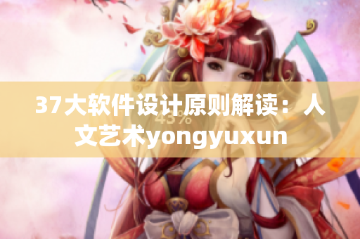 37大软件设计原则解读：人文艺术yongyuxun