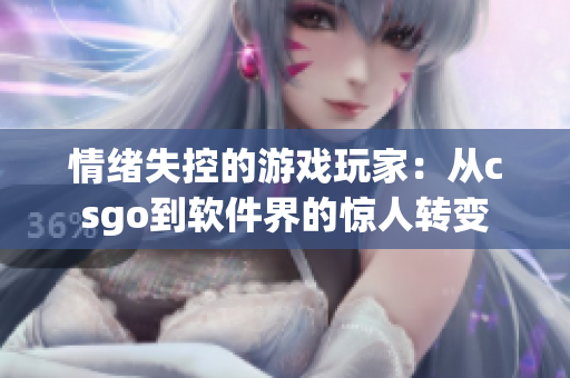 情绪失控的游戏玩家：从csgo到软件界的惊人转变