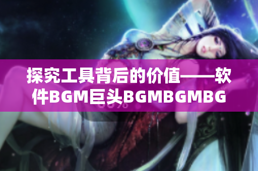 探究工具背后的价值——软件BGM巨头BGMBGMBGM的现实定价