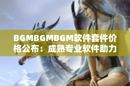 BGMBGMBGM软件套件价格公布：成熟专业软件助力开发人员