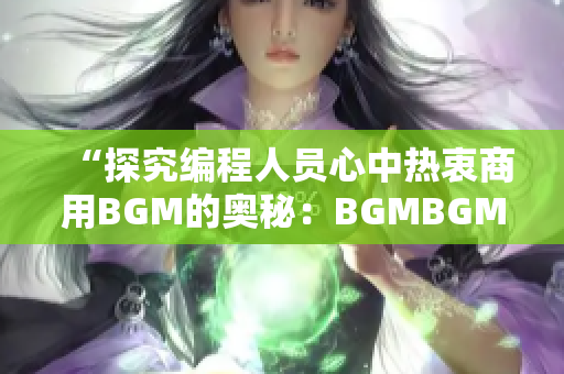 “探究编程人员心中热衷商用BGM的奥秘：BGMBGMBGM价格揭秘”