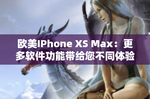 欧美IPhone XS Max：更多软件功能带给您不同体验