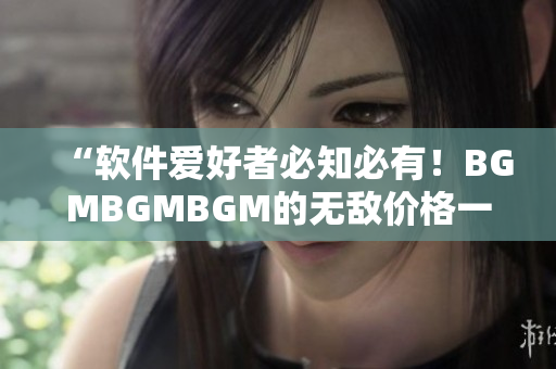 “软件爱好者必知必有！BGMBGMBGM的无敌价格一览”