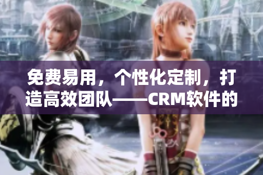 免费易用，个性化定制，打造高效团队——CRM软件的特色与魅力