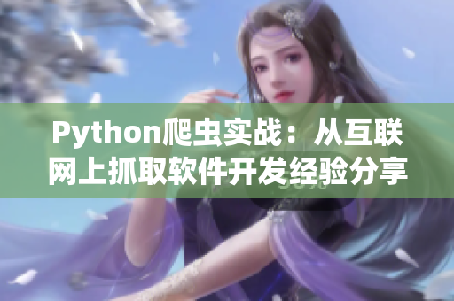 Python爬虫实战：从互联网上抓取软件开发经验分享