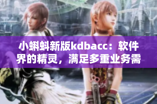 小蝌蚪新版kdbacc：软件界的精灵，满足多重业务需求