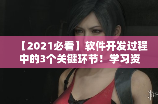 【2021必看】软件开发过程中的3个关键环节！学习资料汇总